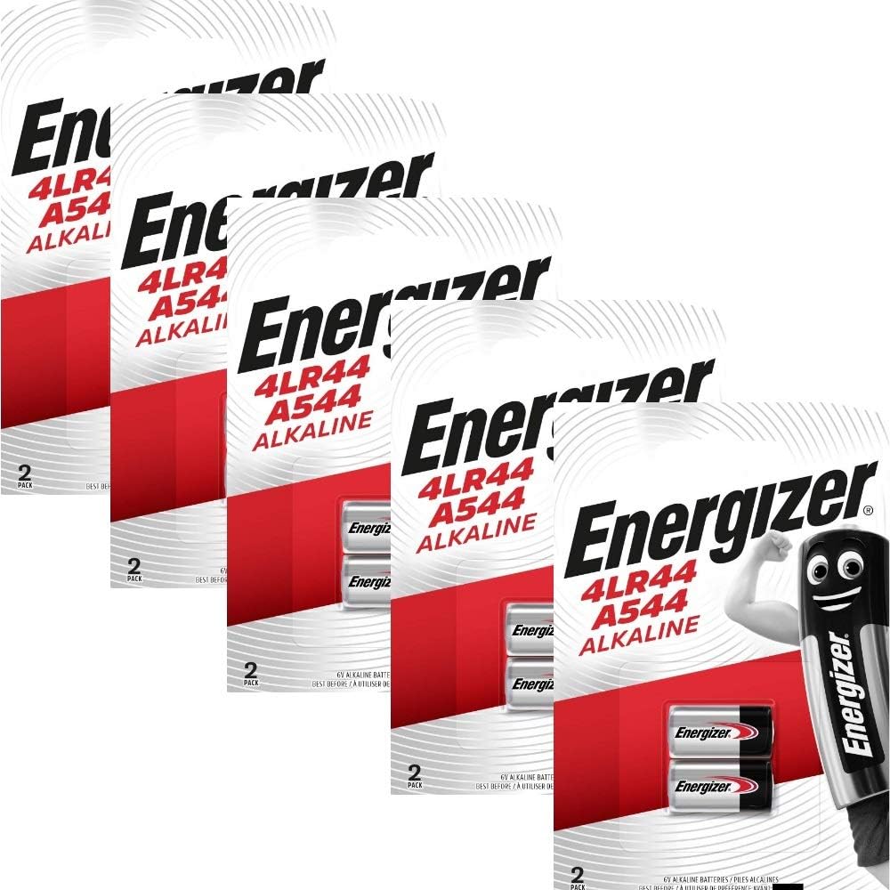 Energizer 4LR44 A544 6 V Alkaline Battery Pack of 10