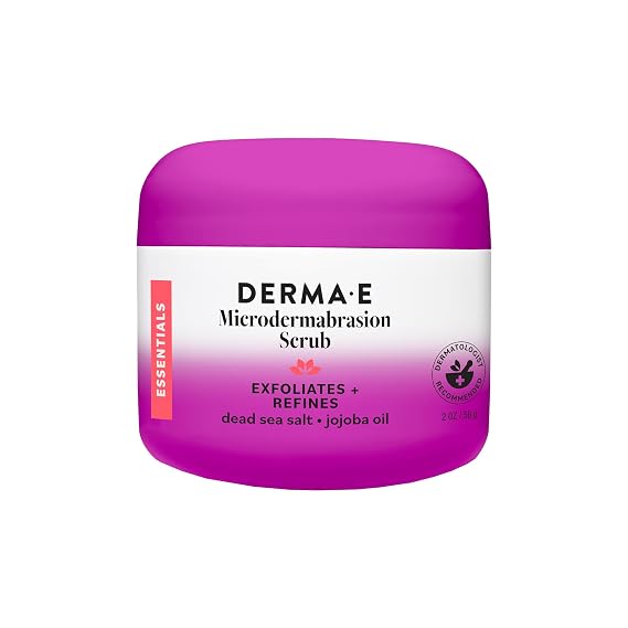 DERMA E Microdermabrasion Exfoliating Face Scrub, Revitalizes & Renews 2 Oz