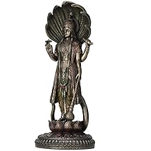 Royal Kurta Devyom Design12.5 Inch Hindu God Shesha Vishnu Antique Bronze Finish Handmade