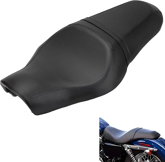 Motorcycle 2-Up Seats Driver Passenger Seat Front Rear Cushion Pad
