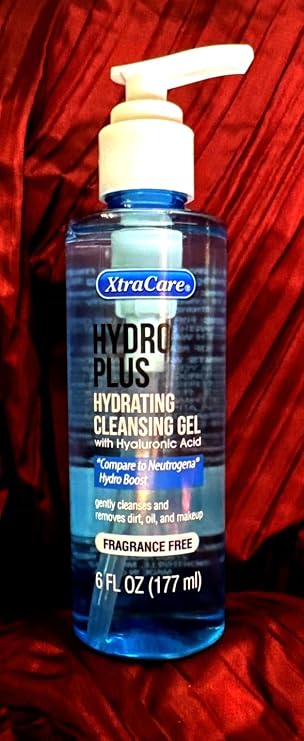 Hydro Plus Hydrating Cleansing Gel with Hyaluronic Acid, Fragrance Free, 6 Fl Oz, Gentle Face Cleanser for Makeup Removal