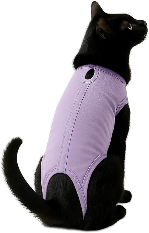 Kedi ve Köpek Kıyafeti & Elbisesi Lila Medikal Veteriner Çıkışı Tulum Bej S