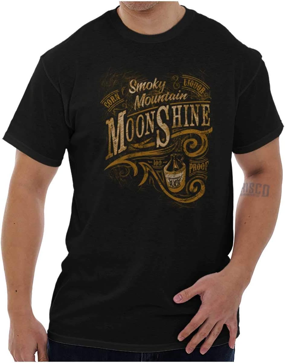 Smoky Mountain Moonshine Drinking Graphic T Shirt Men or Women