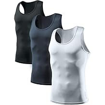 ATHLIO Men's Cool Dry Compression Sleeveless Tank Top, Sports Running Basketball Workout Base Layer