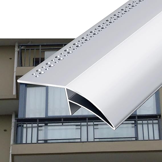 Outer Edge of Window Sill Metal Drip Lines, Customizable Eagle's Beak Drips Diverter Strip for Balcony, Exterior Wall Drips Molding Trim Deflector Strips(L 85cm/33.5in)