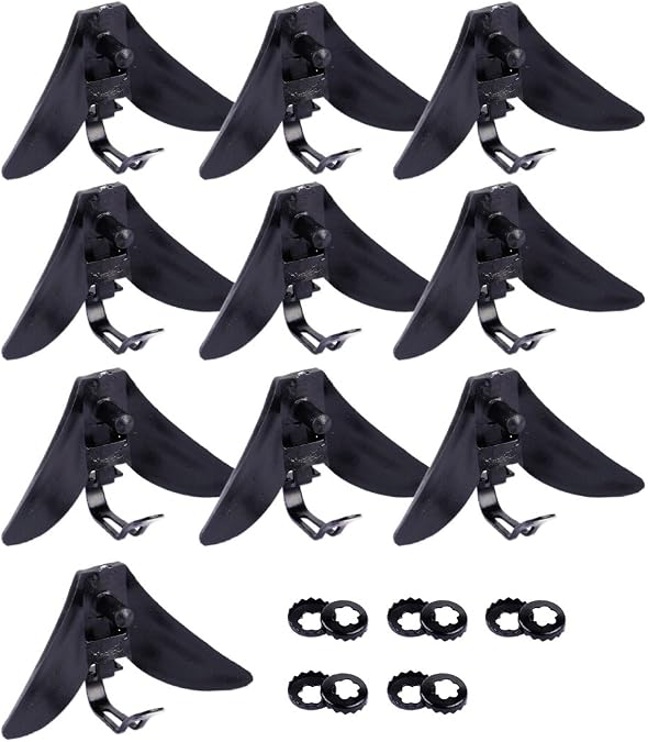 10pcs Plastic Triangle Clips Clasps for Ties Necktie Men Accessories Black White