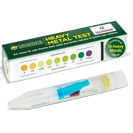 Heavy Metal Test Kit Aluminum Kit 1 Pack - Water Testing Kits for Drinking Water, Home Water Test Kit, Heavy Metals Test Kit for Humans, Metal Testing Kit for Urine, Food, Other Materials