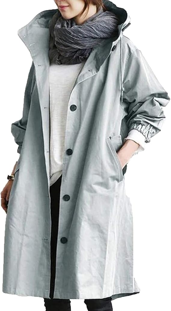 Lightweight Waterproof Jacket Active Outdoor Trench Zipper Hiking Walking Cycling Quick Dry Rain Coats for Women Loose Comfortable Coat Outwear ladies Elegant waterproof jackets