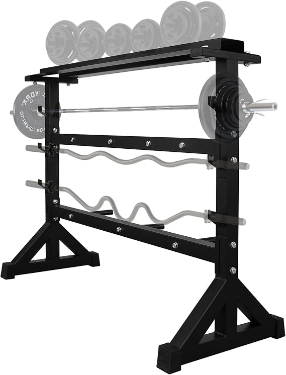 Dumbbell Rack Stand Multifunctional Barbell Rack Weight Rack for Dumbbells Weight Plates Heavy Duty Weight Storage Organizer Dumbbell Storage Stand Holder