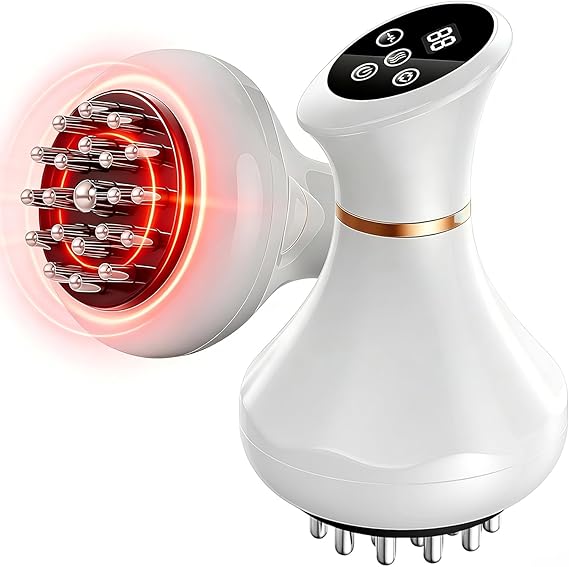 Lymphatic Drainage MassagerAnti-Cellulite,Heat & Microcurrent | Vibration for deep tissue relief.Use on legs,arms,belly,back.Rechargeable,cordless design.