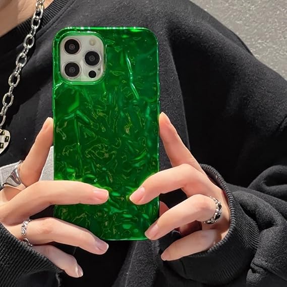 for iPhone 14 13 12 Pro Max Mini XR X XS Max 7 8 6 6s Plus Phone Case Silver Tin Foil Tinfoil Luxury Fashion Bling Glitter Cover,LiangZumu Green,for iPhone 7
