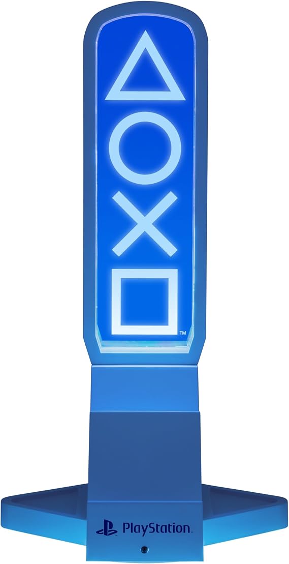 Paladone Playstation 3'ü 1 arada kulaklık standı ve teknoloji şarj istasyonu, konsol kumanda tutucu ve 2 USB-C bağlantı noktası, RGB renk değiştiren ışık paneli, oyuncular için resmi lisanslı hediye