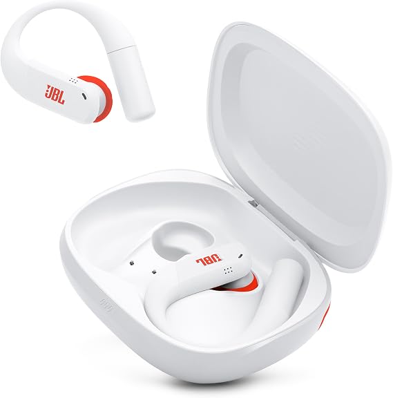 JBL Endurance Peak 4 - Cancelling Sport Earbuds - White | Adaptive Noise Cancelling with Smart Ambient, IP68 water and dust proof, Secure fit with TwistLock design
