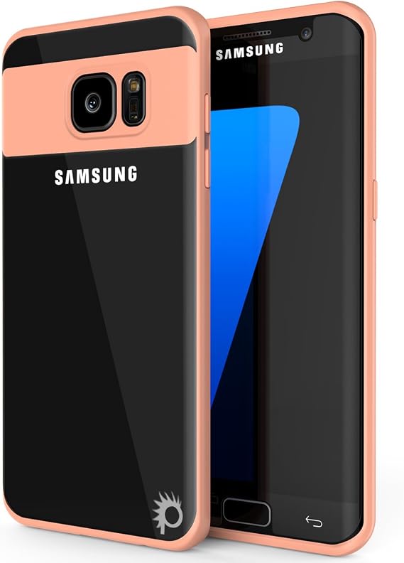 PunkCase Galaxy S7 Edge Case, [MASK Series] Full Body Hybrid Dual Layer TPU Cover [Clear Back][Non Slip][Ultra Slim Fit] W/Protective PUNKSHIELD Screen Protector for Samsung Galaxy S7 Edge [Pink]