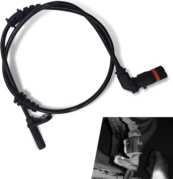 1 PC Car ABS Wheel Speed Sensor, OEM 2049052905 Anti-Lock Brake Sensor, 0.26 Inches Front Left or Right Car ABS Sensor Replacement Accessories, Compatible with Mercedes Benz (Black)