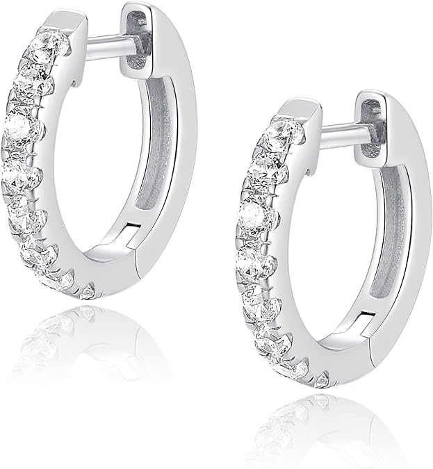 Jewlpire 14K Gold Plated Hoop Earrings for Women with 925 Sterling Silver Post, Lightweight Small Hoop Earrings 15mm/20mm Huggie Hoop Earrings