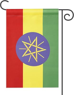 Ethiopia Flag Ethiopian Garden Flags,International World Country Nation Garden Flags, Celebration Parade Flags,Anniversary Celebration,Indoor and Outdoor Flag, Double-Sided.