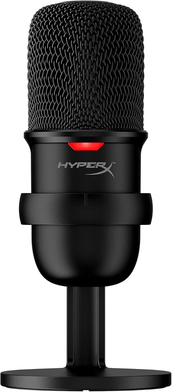 HyperX SoloCast USB Condenser Gaming Microphone, for PC, PS4, PS5 and Mac, Tap-to-Mute Sensor, Cardioid Polar Pattern, great for Streaming, Podcasts, Twitch, YouTube, Discord,Black