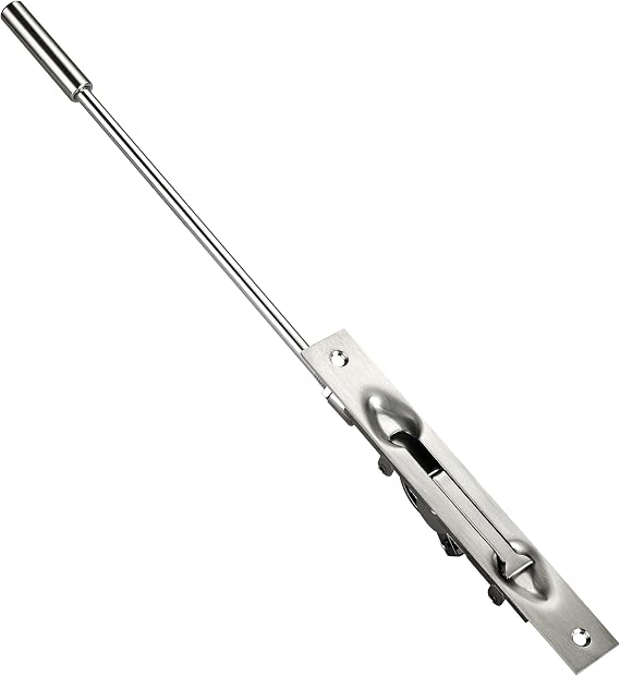 TOGU 12" Solid Stainless Steel Lever Extension Flush Bolt For Metal Doors,Flush Mount Extension Bolt For Commercial Applications,Store,School,Office,Brushed Finish