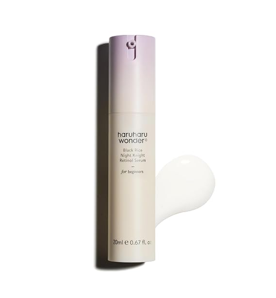 haruharu Black Rice Night Knight Retinol Serum, 0.67 fl.oz, Firming, Vegan | Night Routine, Refining & Smoothing Skin, Wrinkle Care, Reduces Fine Lines, Hydrating & Plumping Formula, Korean Skin care