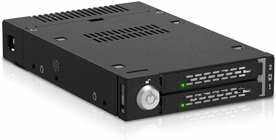 Icy Dock ToughArmor MB834MK-B V2 Drive Enclosure for 3.5" M.2, PCI Express NVMe 4.0 - SFF-8654 SlimSAS Host Interface Internal - Black