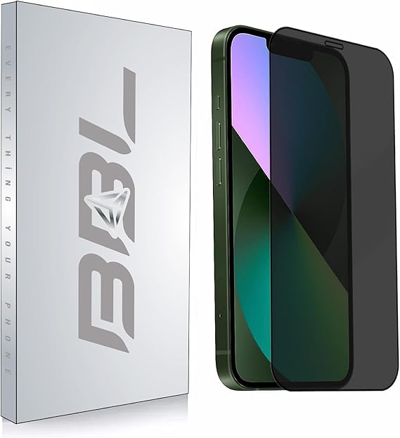 Babilden Apple iPhone 13 Pro Privacy Hayalet Cam Tam Ekran Temperli Koruyucu, Siyah