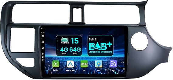 9" IPS with DAB+ Android 15 Car Stereo Radio Suitable For Kia Rio K3 2012-2016- [4G+64G] - [Built-in Carplay+DSP+GPS] - [Camera+Mic] SWC BT 4G WiFi AUX DAB Head Unit