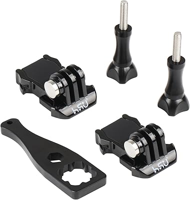 HSU Quick Release Buckle Clip Basic Base MountRubber Locking Plug, Long Thumb Screw Accessory Kit for GoPro Hero 13 12 11 10 9 8 7 6 5 AKASO Campark and Other Action Cameras