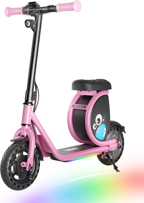Hiboy JoyHaul Electric Scooter for Kids w/Seat, Ages 4-10, 9.3MPH, UL 2272