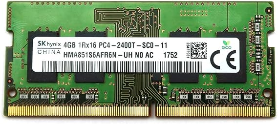 SK HYNIX HMA851S6CJR6N 4GB 1RX16 DDR4 SO-DIMM PC4-19200 2400MHZ Laptop Memory