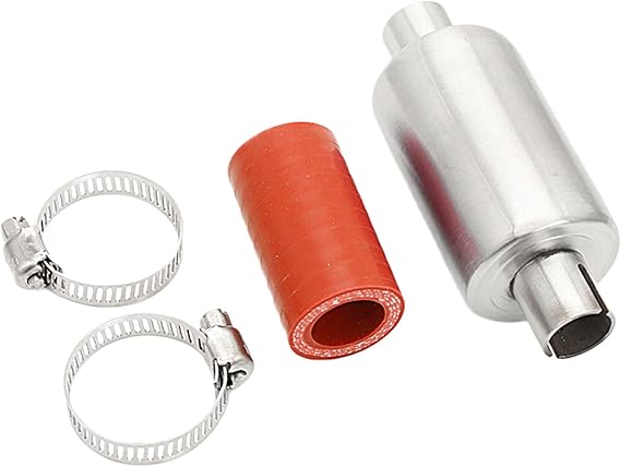FLMLF Rc Car Silencer Muffler Pipe Kit (Red) | for 1/5 HPI ROFUN ROVAN KM BAJA 5B 5T 5SC Losi 5ive-t T MCD DBXL FS Buggy Rc Boat Parts