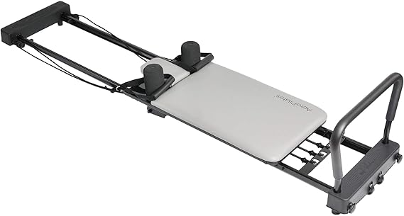 Stamina Products AeroPilates Board Reformer with Oak Wood Base Studio Grade for Home Use with Cardio Rebounder, Adjustable Foot Bar, 4 Resistance Springs, and Workout DVD, Pro XP 557