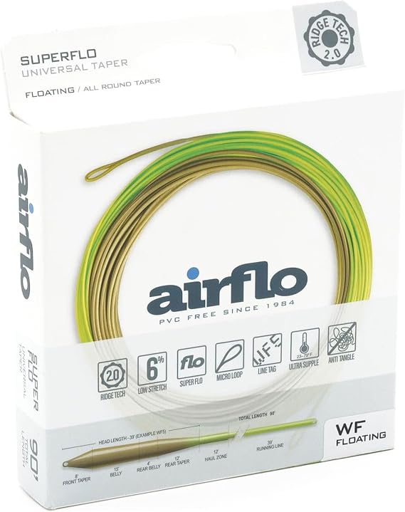 Airflo Ridge 2.0 Superflo Universal Taper Float Fly Line 8 wt Olive Chartreuse