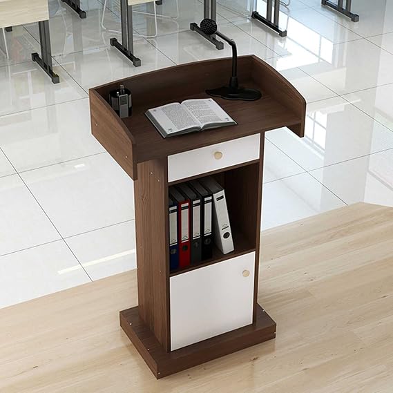 Floor Lectern Podium Podium, Floor Standing Podium, Environmentally Friendly Wood Podium, Reception Restaurant Podium for Hotels, Seminars, Weddings, and Classrooms Heavy