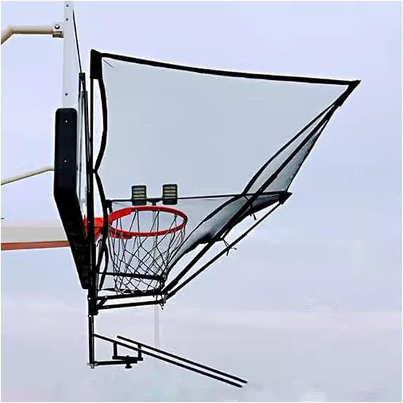 Portable Basketball Shooting Machine - Indoor/Outdoor Rebounder with 180° Rotating Chute, Basketball Return System, Includes Carrying Storage Bag for Easy Transport