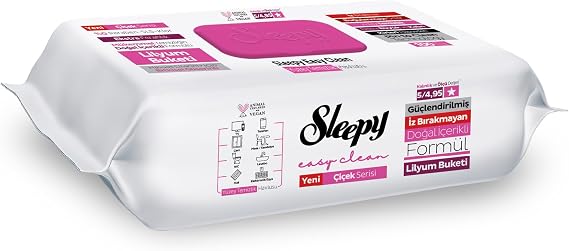 Sleepy Easy Clean Lilyum Buketi Yüzey Temizlik Havlusu Mendili 100 Yaprak