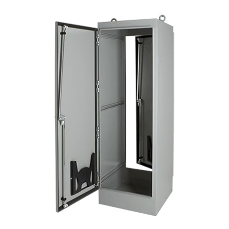 Hoffman A723630FSG 1 Door Free Standing Enclosure, NEMA 12, Steel, 72.06" x 36.06" x 30.06", Gray