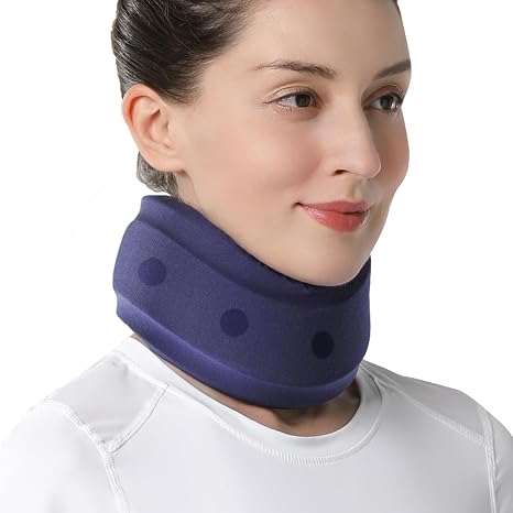 Velpeau Enhanced Neck Brace for Neck Pain and Support, Sleep Apnea, Blue M