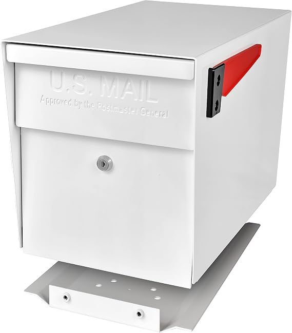 Mail Boss Large Capacity Locking Curbside Post Mount Mailbox, USPS Approved