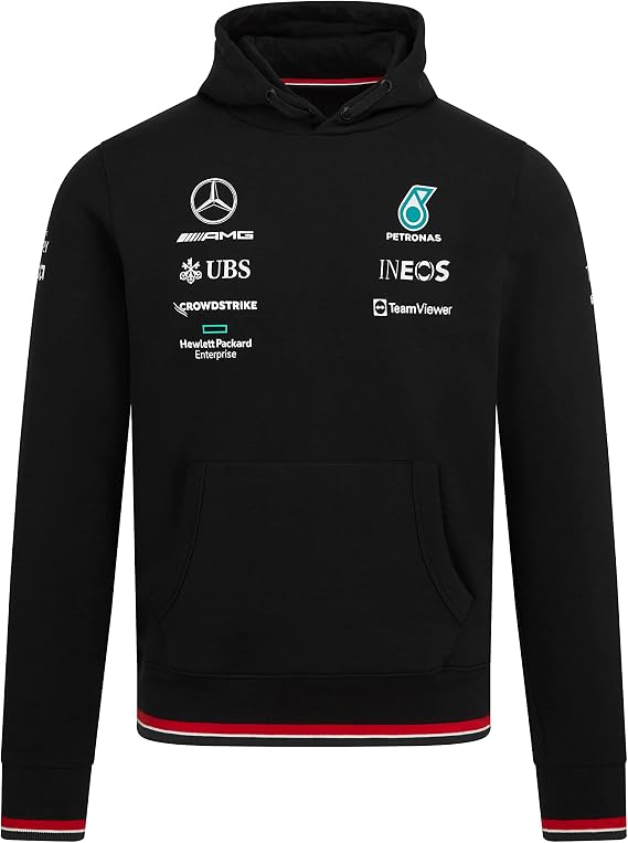 Mercedes AMG Petronas Formula One Team - Official Formula 1 Merchandise - 2022 Team Hoodie - Black - S