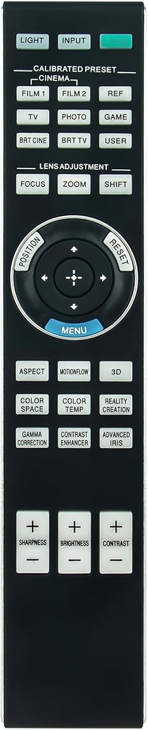 RM-PJ24 Replace Remote Applicable for Sony Projector VPL-VW715ES VPL-VW500ES VPL-VW995ES VPL-GTZ380 VPL-VW675ES VPL-XW7000ES VPL-XW6000ES VPL-VW695ES VPL-VW790ES VPL-VW385ES VPL-VW1025ES VPL-VW915ES