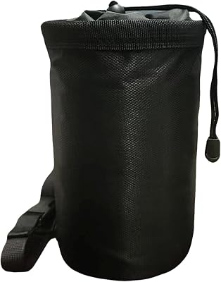 Rock Climbing Chalk Bag & Bouldering Bucket, 7.5 Oxford with Zipper Pocket - Lightweight Gym Accessories for Men Women BlackCharcoal Grey