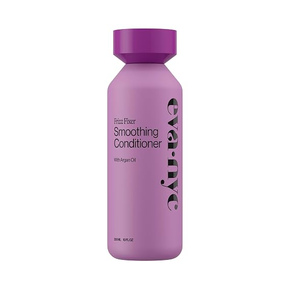 Eva NYC Anti-Frizz Conditioner with Argan Oil + Sunflower Seed Oil - Soft, Shiny + Nourished Hair - For Frizzy, Medium to Thick Hair Types - Sulfate-Free - Warm Vanilla Scent - 10 fl oz
