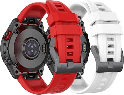 Fit for Garmin Descent MK3 43mm Watch Bands, Descent MK3i 43mm Silicone Replacement Bands Straps Wristbands Bracelet Fit for Garmin Fenix 7sFenix 6sFenix 5s