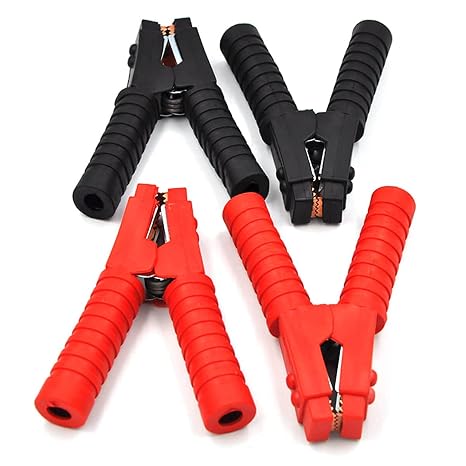 2 Pairs/4 PCS of XINCOL TX-100 Heavy Duty Battery Clip Replacement Booster Cable Clamp Set Can be Connected with 1# AWG Wire