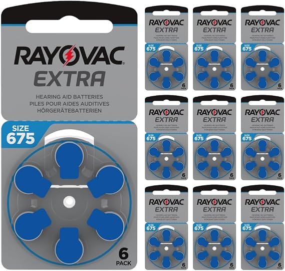 YesMed Rayovac Extra 675 Numara İşitme Cihazı Pili (10 Paket x 6 Adet = 60 Adet Pil)
