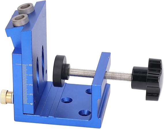 Aluminum Alloy Inclined Hole Drilling Positioner - Oblique Punch Locator Fixture for Accurate Woodwork, Adjustable Pocket Hole Jig for Furniture and Cabinet Making