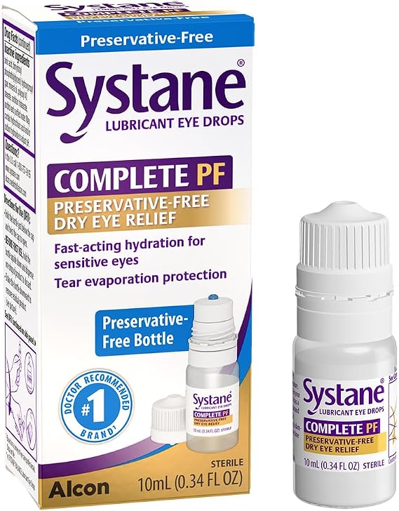 Systane COMPLETE Preservative Free Lubricant Dry Eye Drops, 0.33 Fl Oz