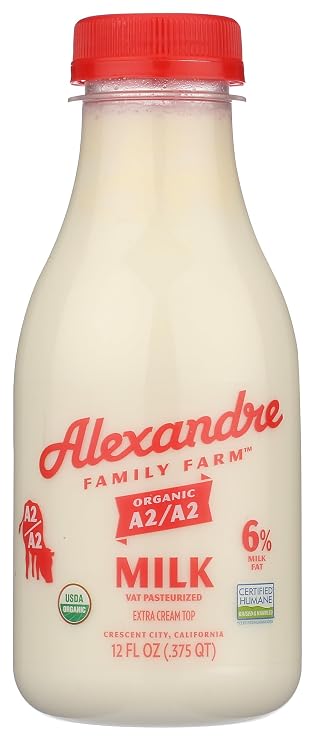 Alexandre Family Farms Organic Cream Top Whole Milk, 12 FZ