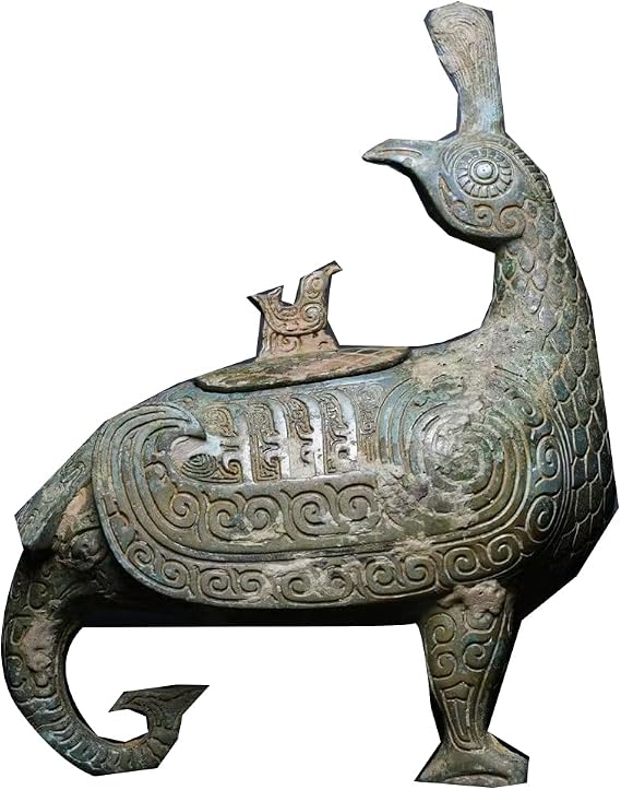 Antique Collection Western Zhou War and Han Bronze Feng Zun Ornament